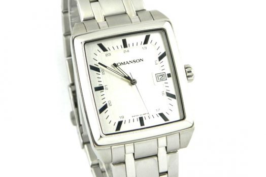 Romanson TM3248.MW.WH men’s wrist watch in silver color dial with date