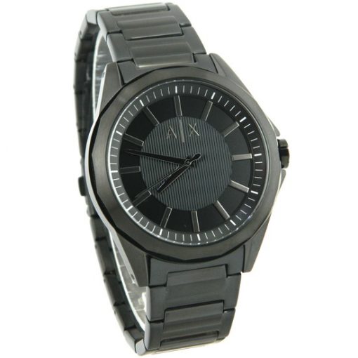 Armani Exchange Black Textured Dial Men's Wrist Watch