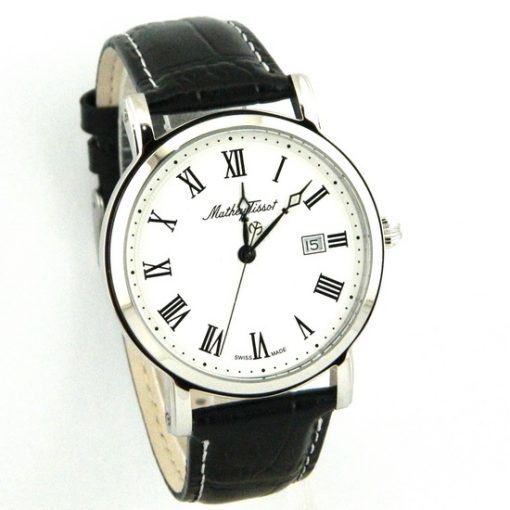 Mathey Tissot Men's Wrist Watch in White Textured Dial