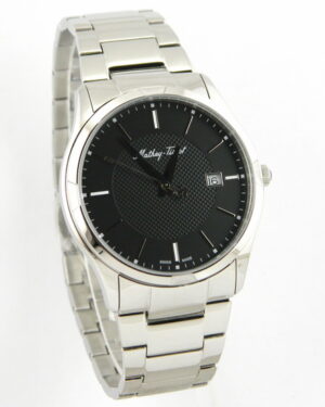 Mathey Tissot Black Textured Dial Men's Wrist Watch