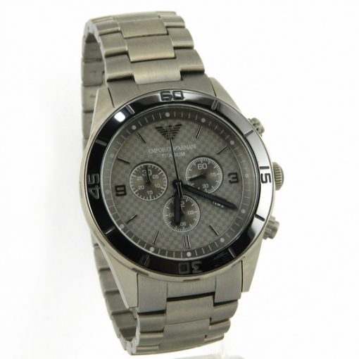 Emporio Armani Smokey Grey Textured Dial Men's Wrist Watch