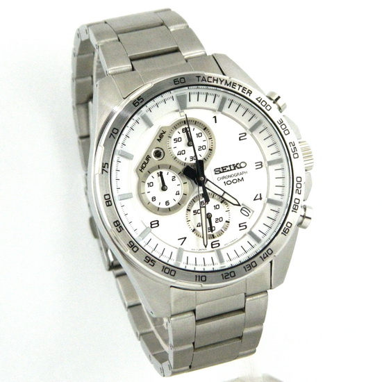 Seiko chronograph white textured dial men's wrist watch with date – 7-Star  Watches :: Buy Original Watches Online in Pakistan