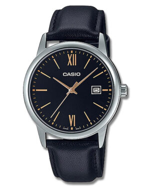 Casio Gent's Watch In Black Leather