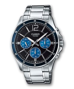 casio blue dial watch