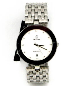 Crysma Silver Dial Wrist Watch