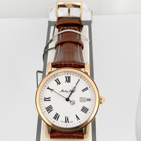 Mathey Tissot Leather Strap Watch