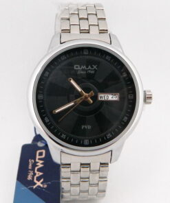 Omax Black Dial Wrist Watch
