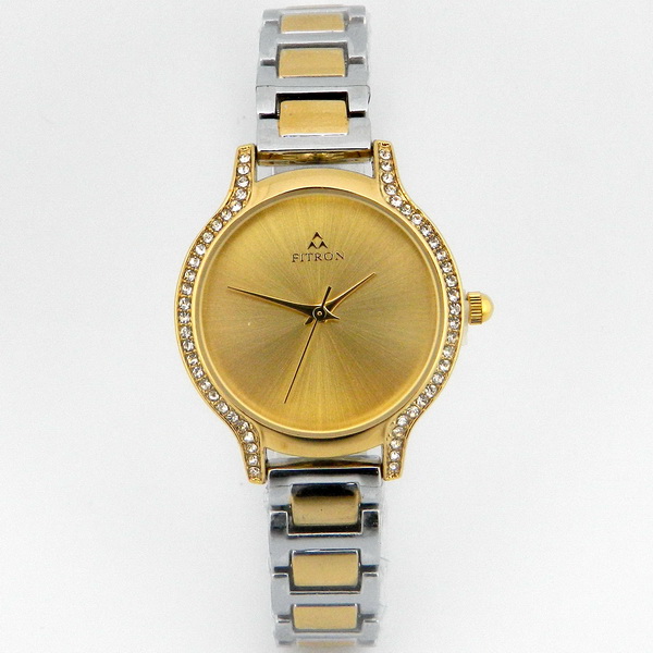 Golden wrist outlet watch for ladies