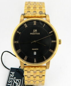 Golden Prestige Black Dial Watch