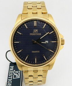 Prestige Blue Dial Golden Watch