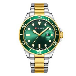 Curren Green Dial Analog Dress Watch