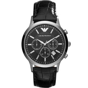 Emporio Armani Leather Strap Watches