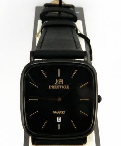 Black Leather Strap Prestige Watch