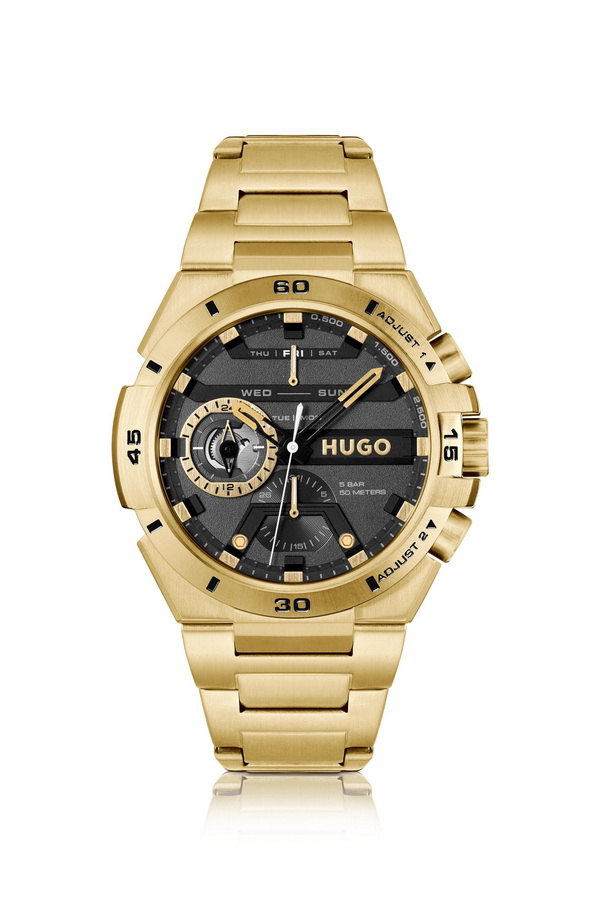 Boss Yellow-Gold-Tone Steel Watch