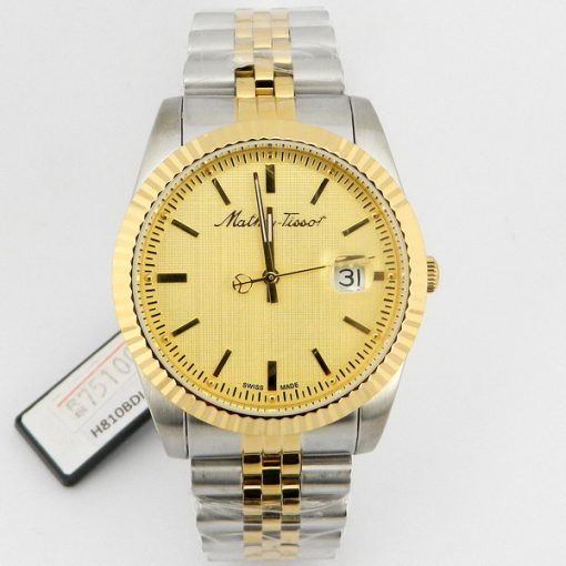Golden Dial Mathey Tissot Watch