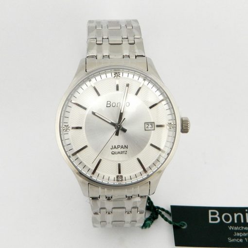Bonito Silver Dial Wrist Watch