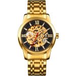 Golden Skmei Automatic Watch