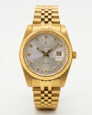 Crysma Golden Men's Wrist Watch