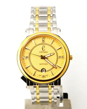 Crysma Golden Dial Wrist Watch