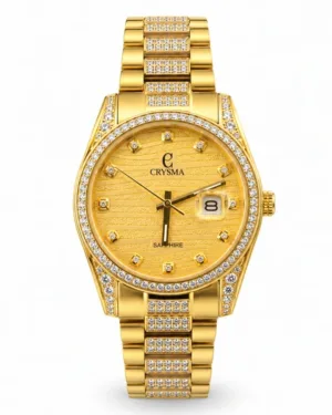 Crysma All Golden Wrist Watch