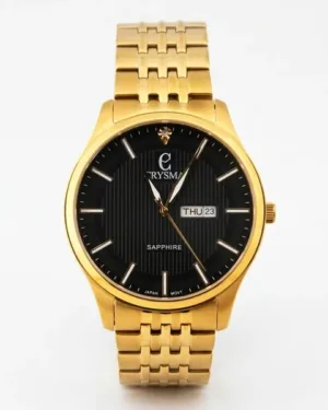 Crysma Black Dial Wrist Watch