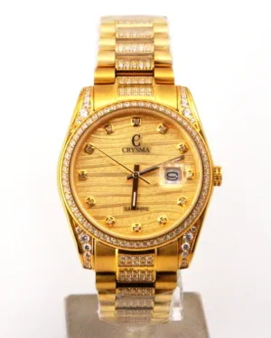 Crysma All Golden Wrist Watch