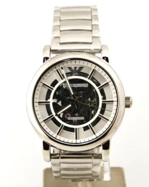 All Silver Armani Automatic Watch