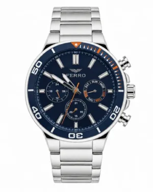 Blue Dial Ferro Wrist Watch