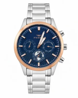 Ferro Blue Dial Wrist Watch