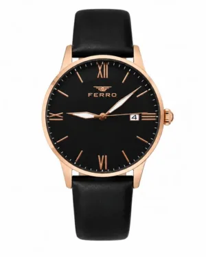 Ferro All Black Strap Watch