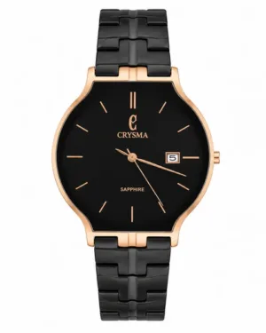 Crysma Black Men's Wrist Watch