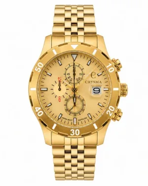 Crysma All Golden Wrist Watch