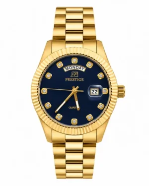 Prestige Golden Blue Dial Watch