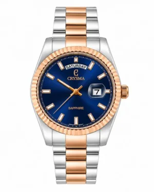 Crysma Blue Dial Wrist Watch