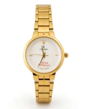 Crysma Golden Women's Wrist Watch