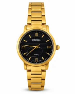 Golden Crysma Ladies Wrist Watch