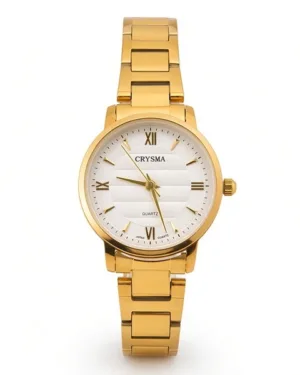 Crysma Golden ladies Wrist Watch