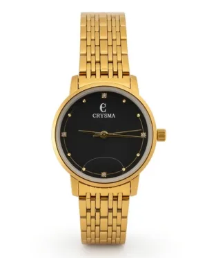 Crysma Black Dial Ladies Watch